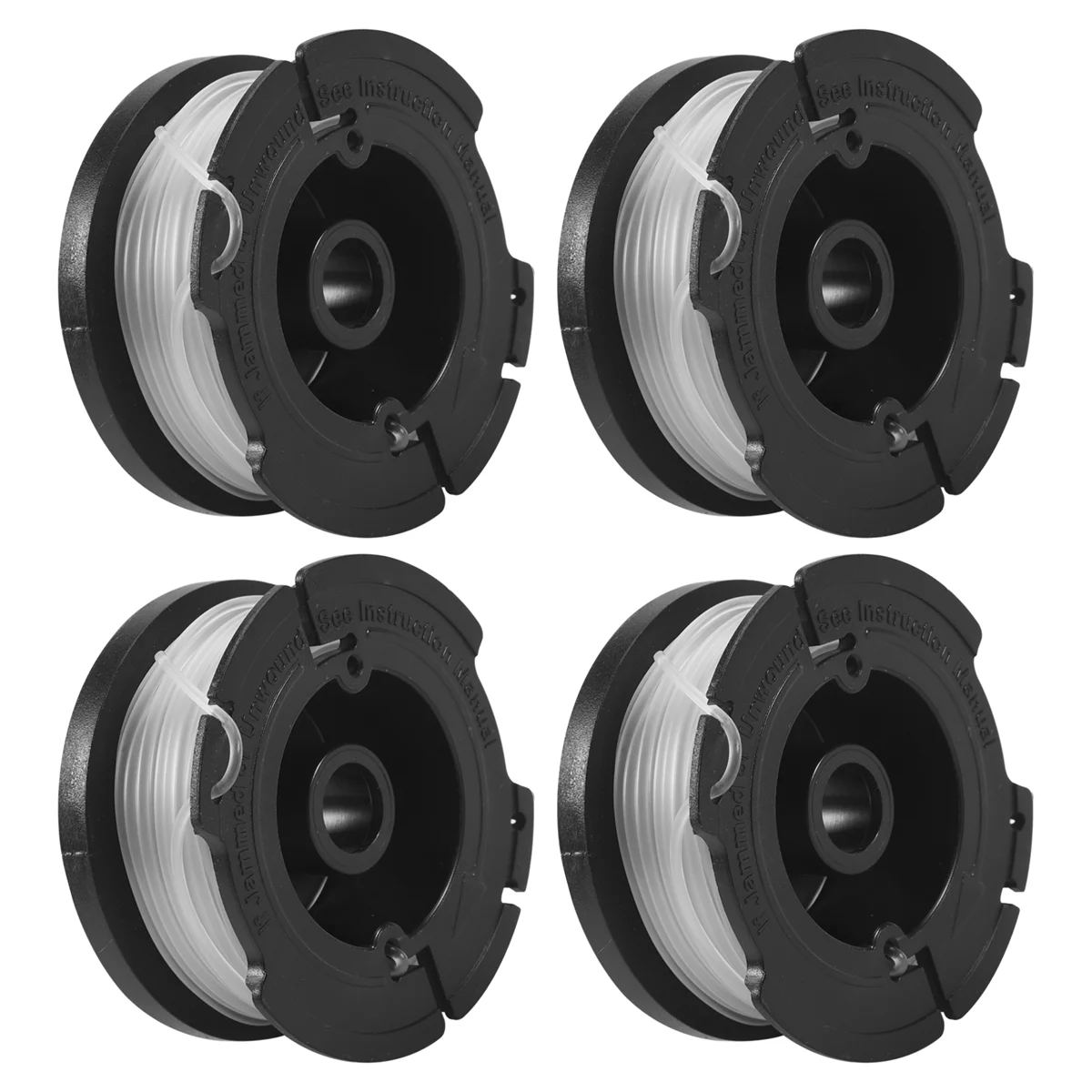 N10R 4 Pcs Line String Trimmer Multifunctional Autofeed Weed Grass Trimmer Replacement Spool for BLACK+DECKER AF-100-3ZP