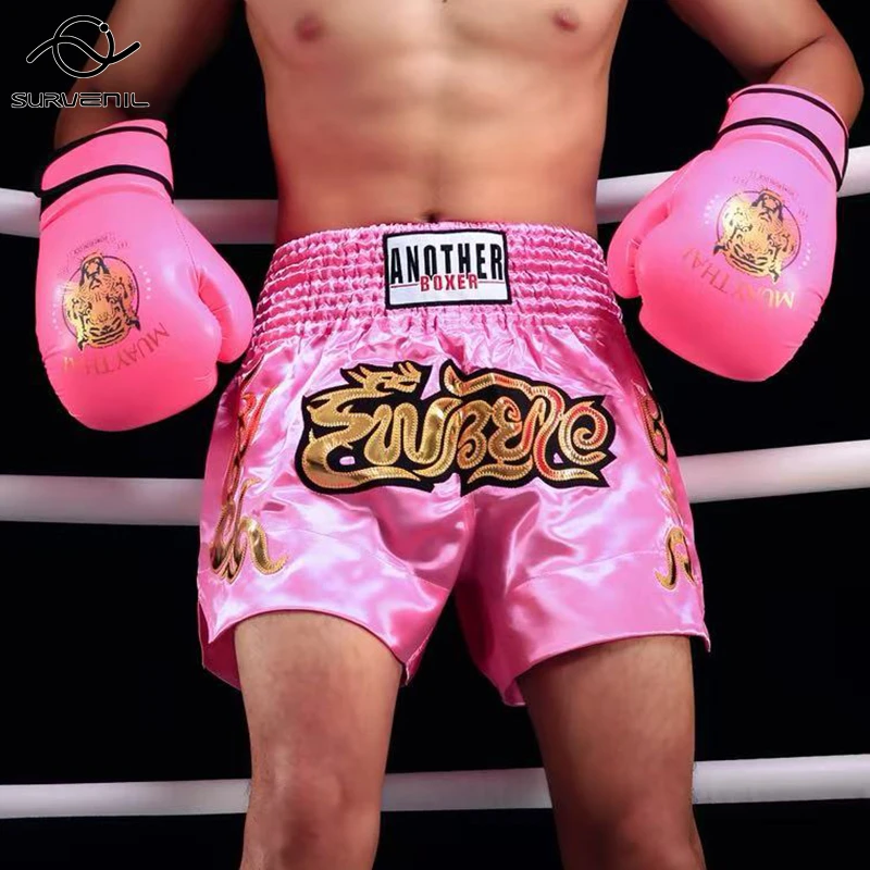 

ANOTHER BOXER Men's Boxing Shorts, Women Muay Thai Shorts, Kids MMA Short Kickboxing, Quick Dry Gym Sanda Martial Arts Clothing