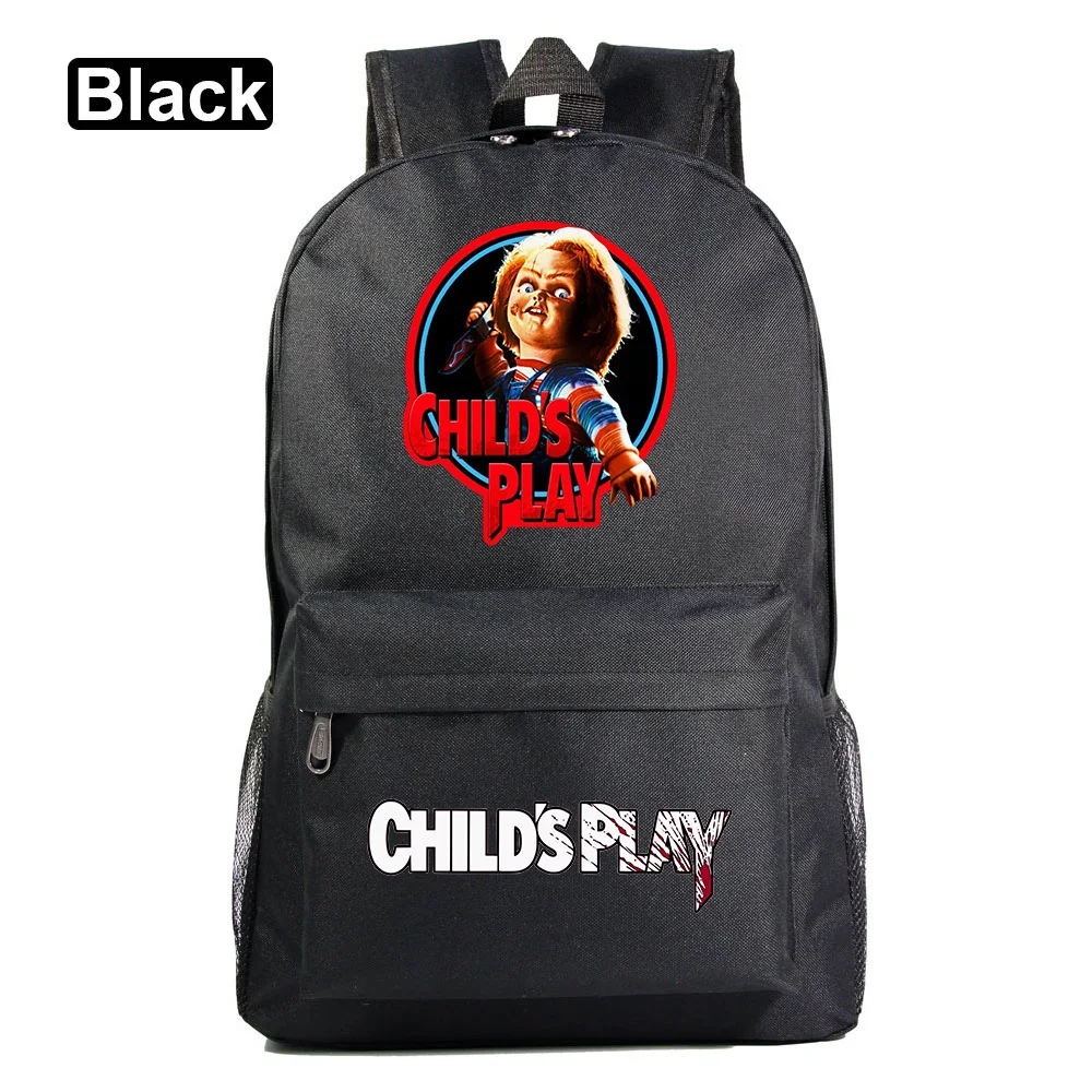 Horror Movie Child's Play Chucky Kids Backpack Student Boys Girls School Bag Rucksack Travel Pack Laptop Bag Big Strong Mochila