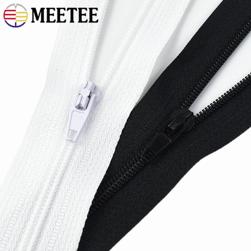 

5Pcs 3# Nylon Zipper Tapes 40-300cm Open-end Jacket Backpack Replacement Zippers Down Coat Zip Repair Kit DIY Sewing Accessories