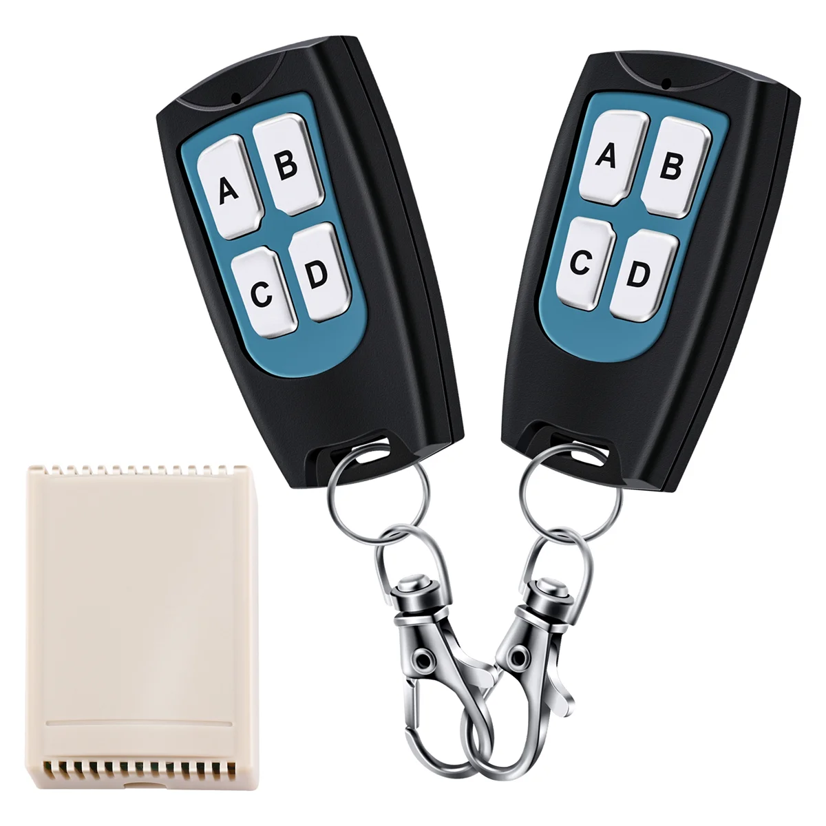 DC 12V 4 Channel 200M Wireless RF Remote Control Switch 2 Transmitter +