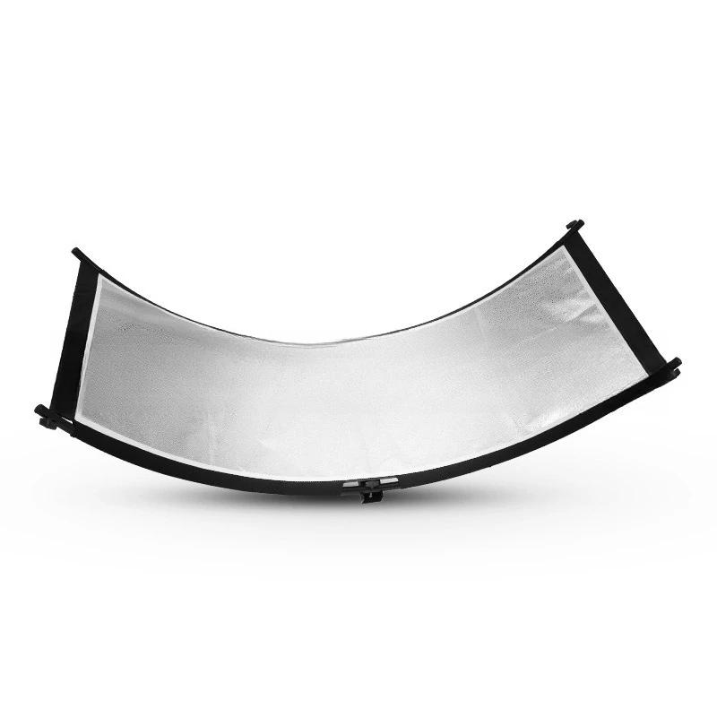 

U-shaped curved photography reflective screen, curved portable light-filling plate, photo background cloth, silver