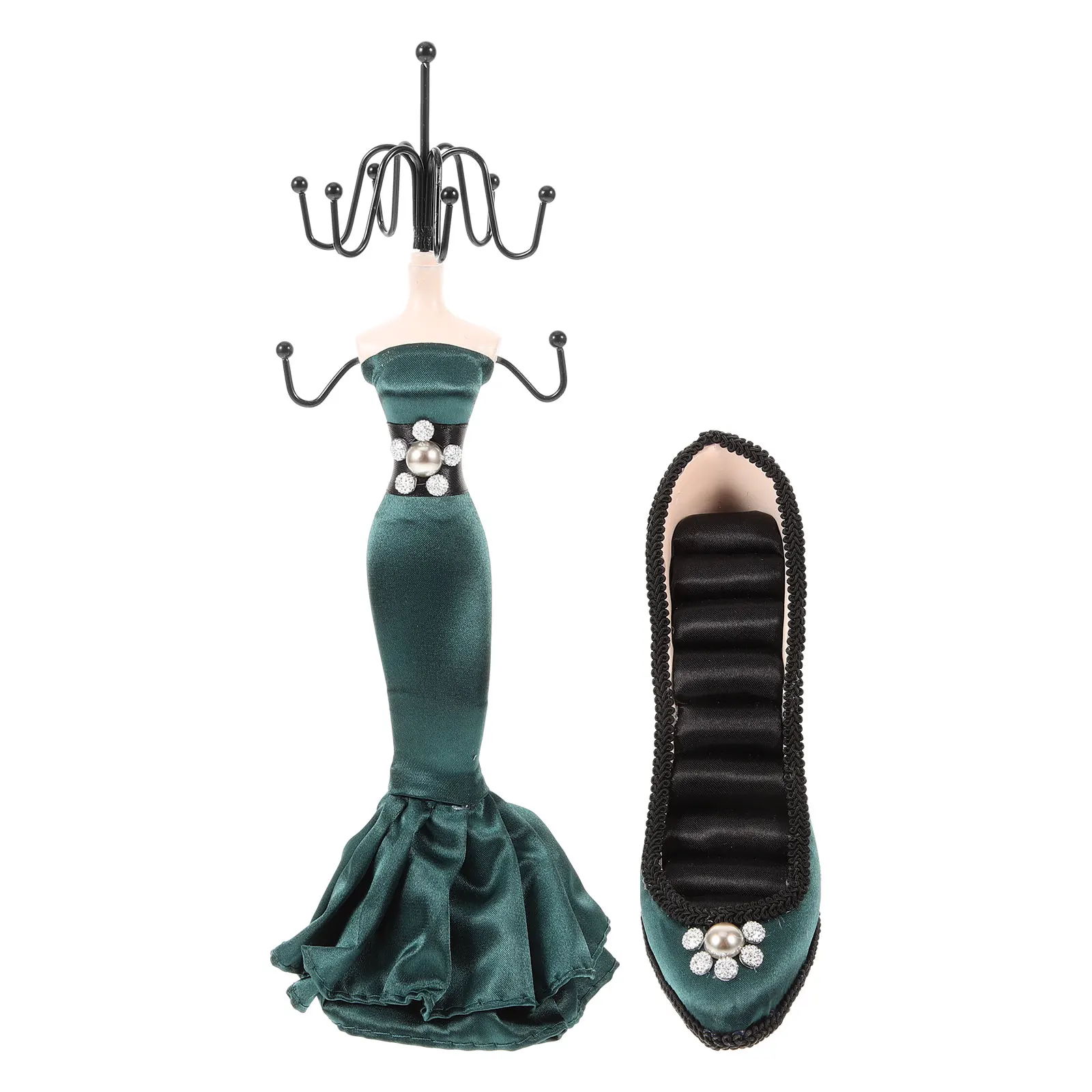 

2Pcs Jewelry Rack Gift High-Heel Display Stand Necklace Bracelet Ring Organizer Storage Rack Chain Holder