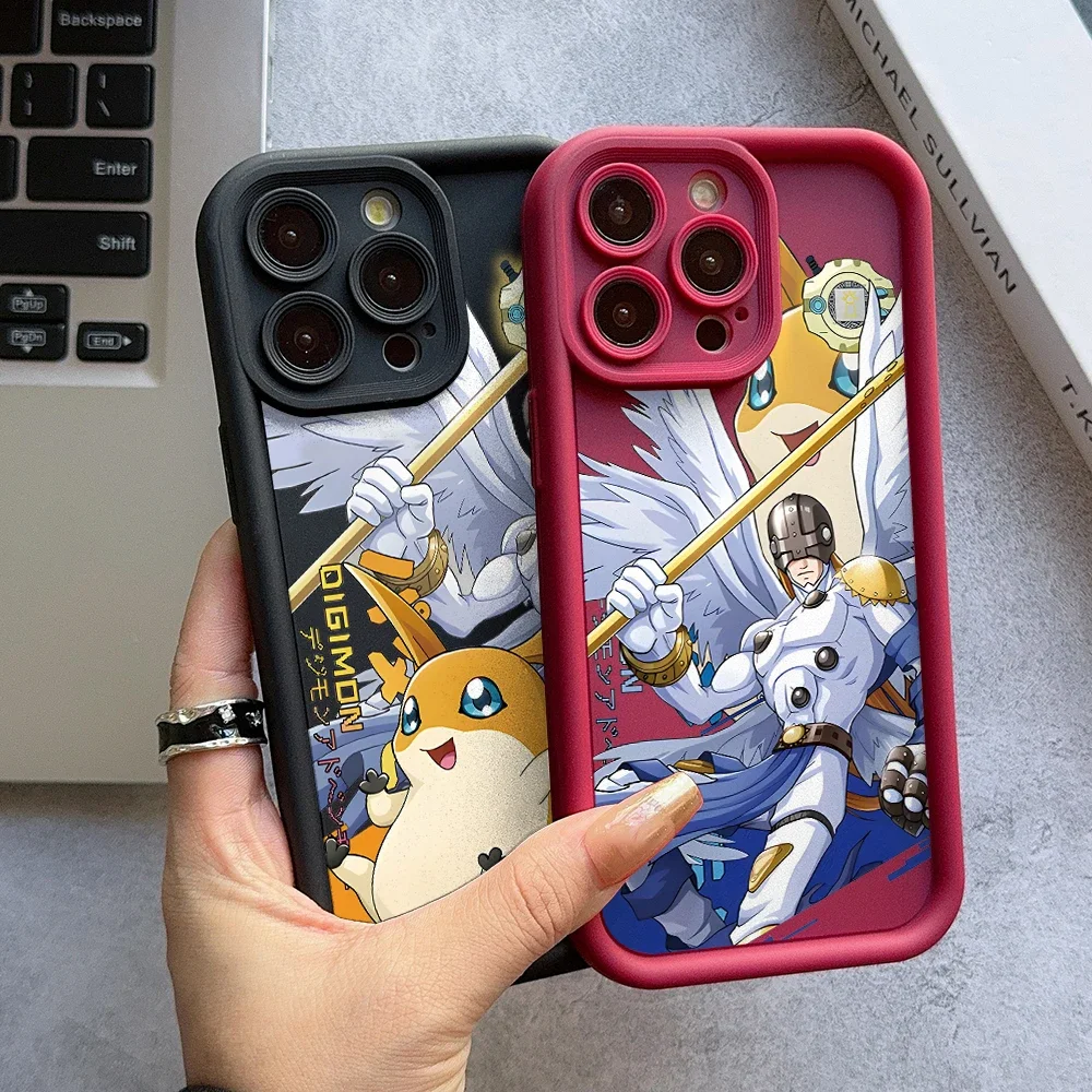 Digimon Patamon Angemon Phone Case for Xiaomi Mi 14 12T 11 Lite Poco C61 X5 X4 X3 NFC GT M6 M3 F5 F4 Pro 4G 5G Soft Lens Cover