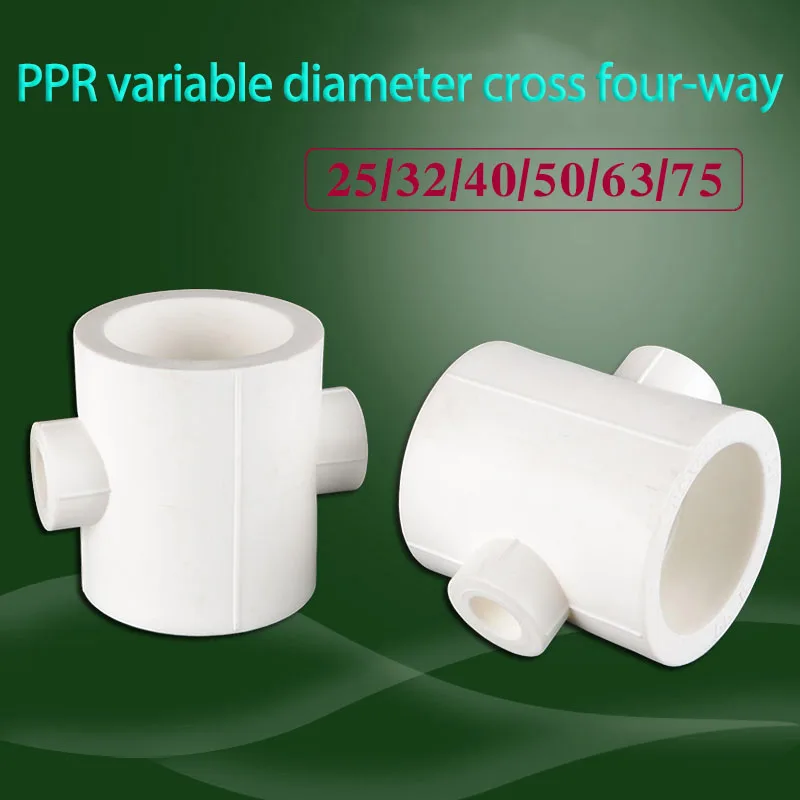 

PPR Water Pipe Four Way Joint Different Face Equal Diameter 20/25/32/40/50/63/75 RPM 4/6 inch 1 inch PPR Water Pipe Fittings