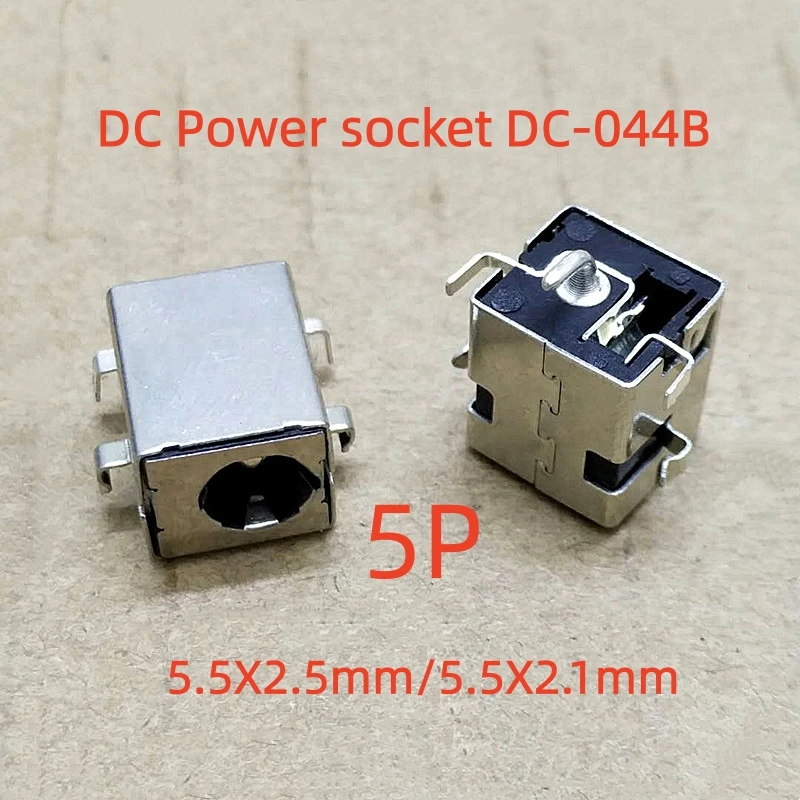 10PCS DC DC-044B Socket Board Plug 5pin 2.1mm/2.5mm Laptop Power Supply Interface