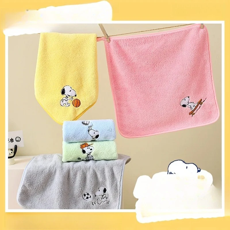 YOUMAI Snoopy Face Towel Kawaii Girl Japanese Cartoon Creative Coral Velvet Absorbent Quick Drying Face Towel Exquisite Gift