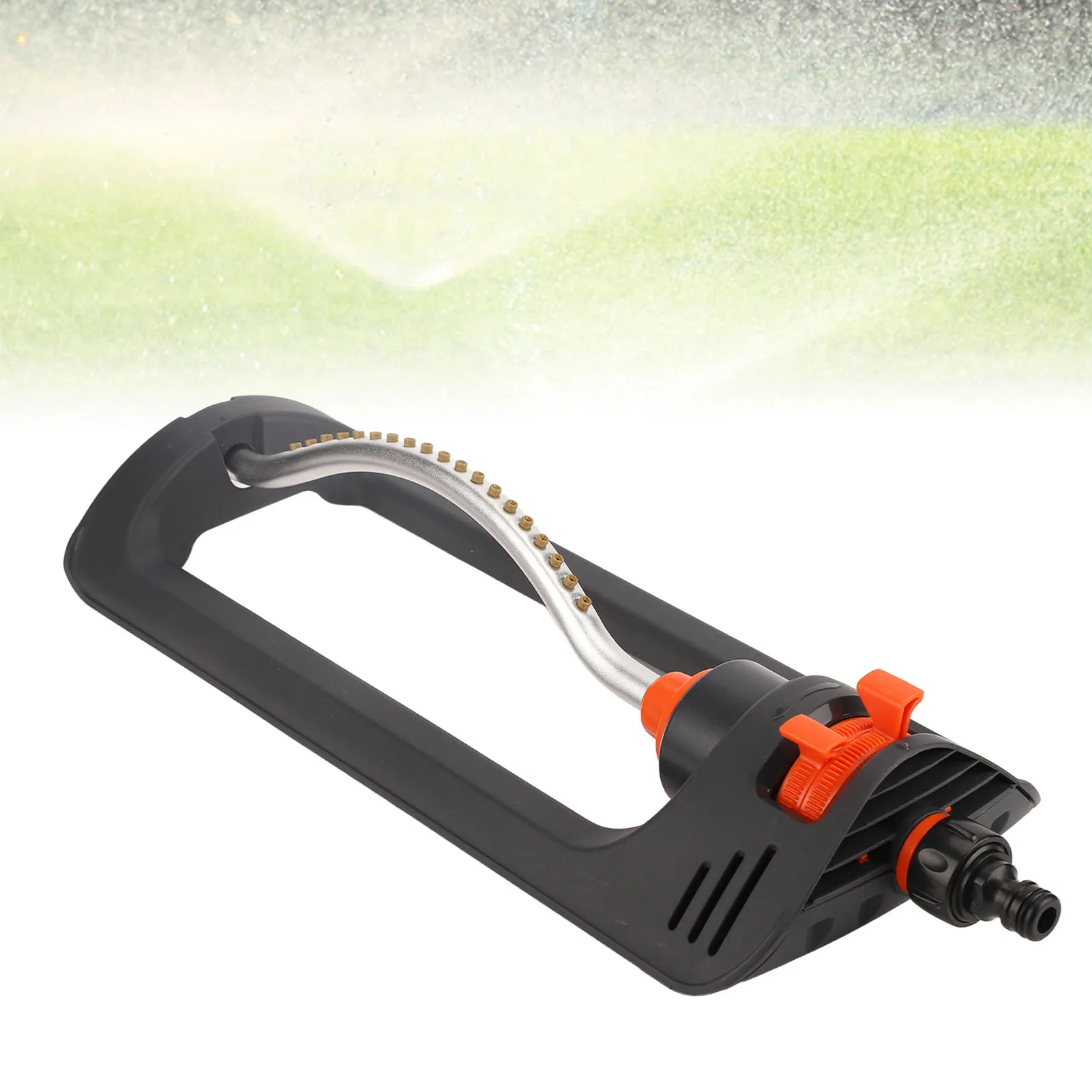 Oscillating Sprinkler Automatic 19 Nozzle Oscillating Lawn Sprinkler Plastic Base Adjustable Range 4 Modes for Field Cooling