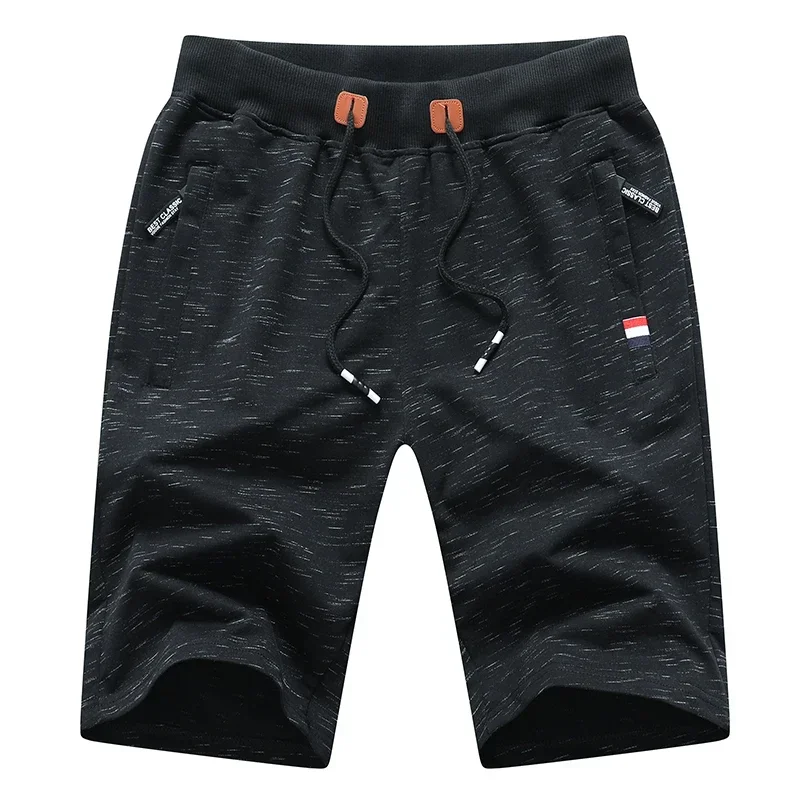 

New Men's Summer Fashion Casual Shorts Knitted Printed Elastic Waist Shorts Breathable Beach Shorts Male Classic Cotton Shorts