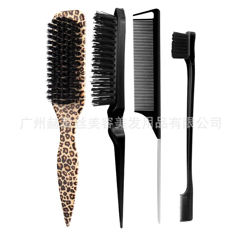 Popular hair tool set modeling comb hair comb double head eyebrow brush steel needle tip tail comb wholesale
