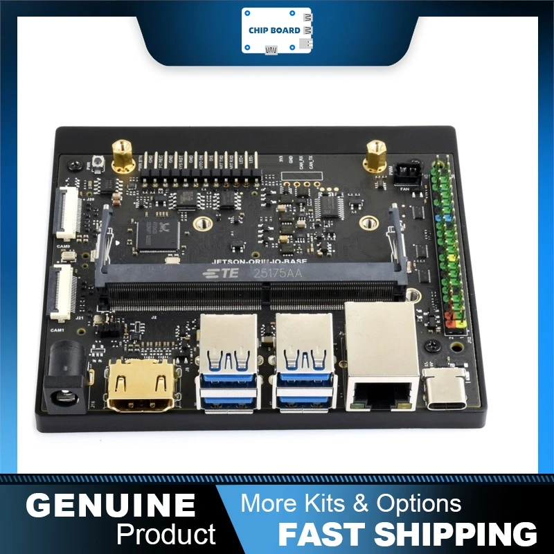 Waveshare Jetson Orin Nano/NX Super Base Board HDMI carrier board for NVIDIA's Orin Nano and NX AI computing modules.