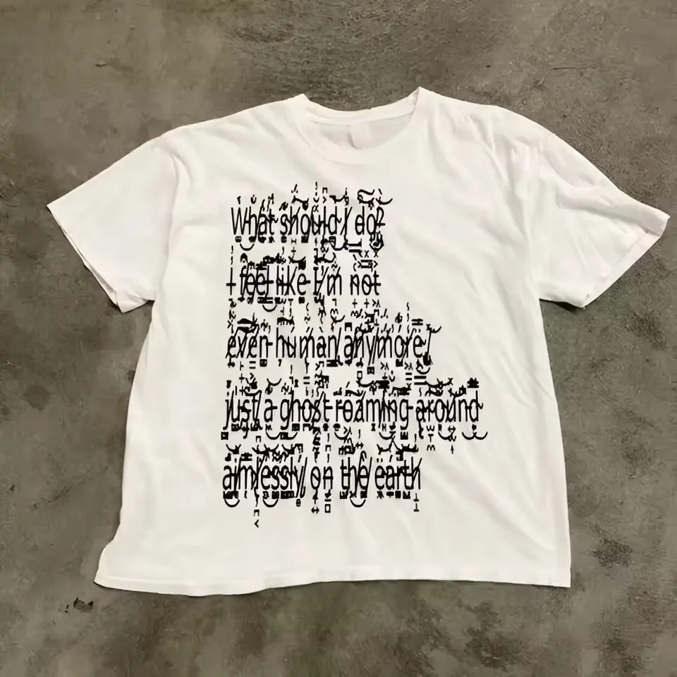 Ropa de calle estética estilo Y2K para mujer, camiseta informal gótica Grunge con estampado de letras de manga corta, Top corto Retro de los años 2000 Vintage