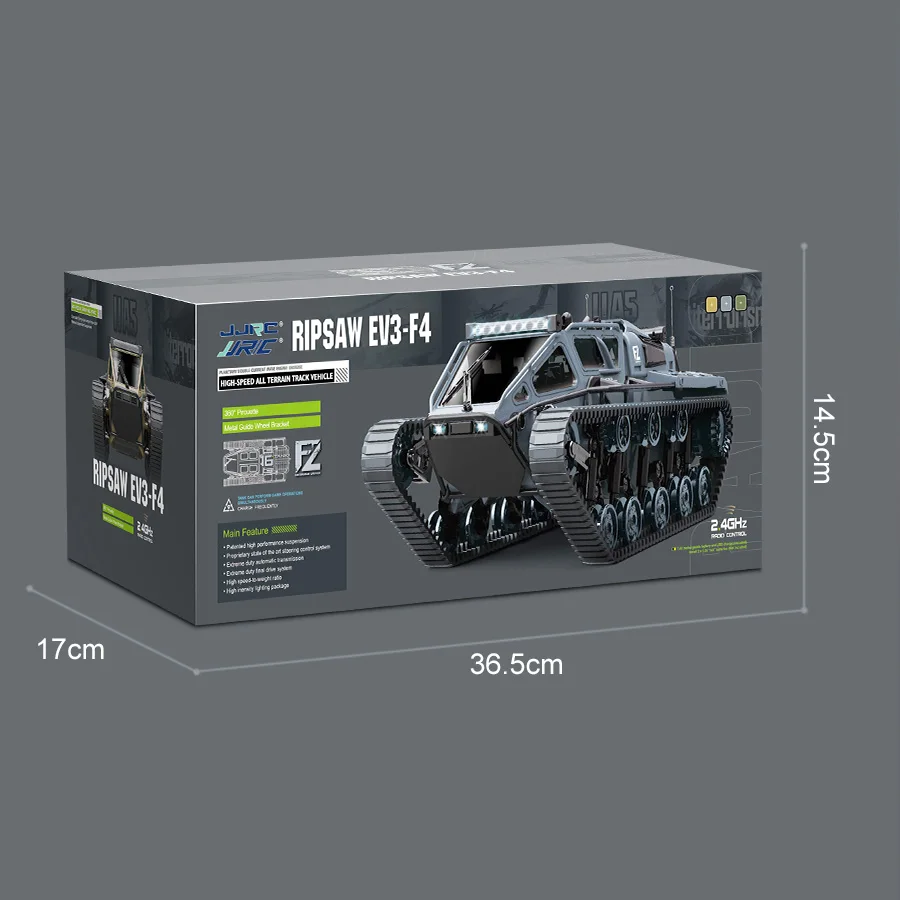 Véhicule tout-Terrain sans fil RC 2.4G et réservoir sur chenilles - 360 °   Spin in Place, trappe mobile simulée |   Jouet pour garçons