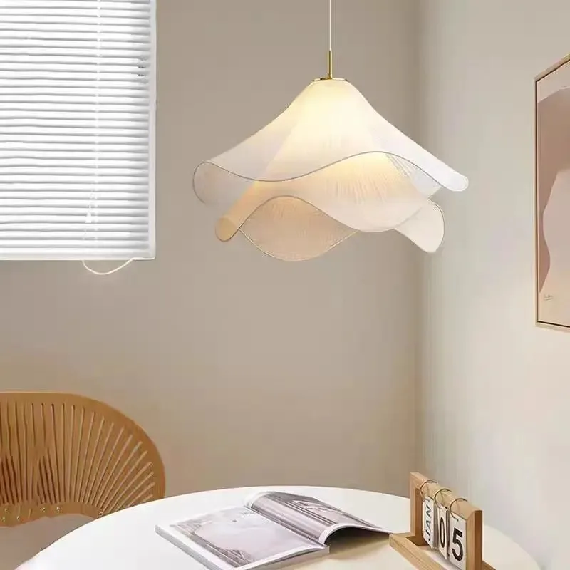 Lia Pendant Light Nordic Minimalist white fabric flower lamp Living Room Bedroom kid\'s room lamp Balcony dining room light