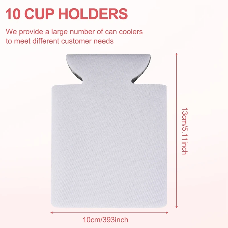 10PCS Neoprene Beer Can Cooler Drink Cup Bottle Sleeve Insulator Wrap Cover New