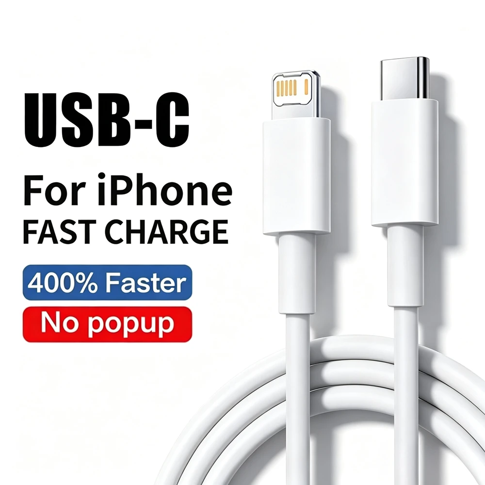 3PCS PD 35W Fast Charge Cable For iPhone 11 12 13 14 Pro Max X XR XS Max 6 6S 7 8 14 Plus Rapid Charging USB-C Data Sync Cables