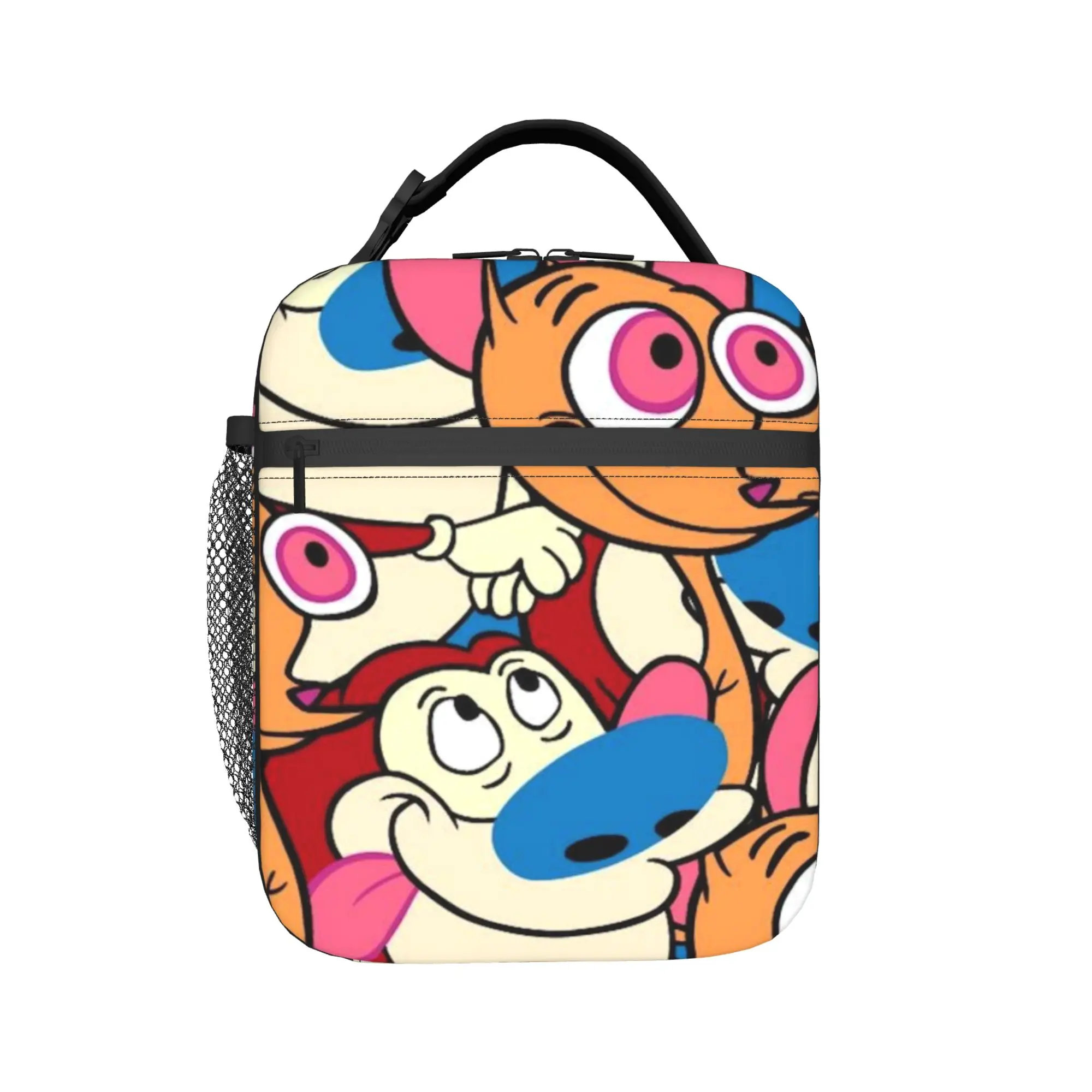 Duo Rucksack Ren & Stimpy  Thermal Insulated Lunch Bag for Travel  Reusable Food Bag Container Cooler Thermal Lunch Boxes