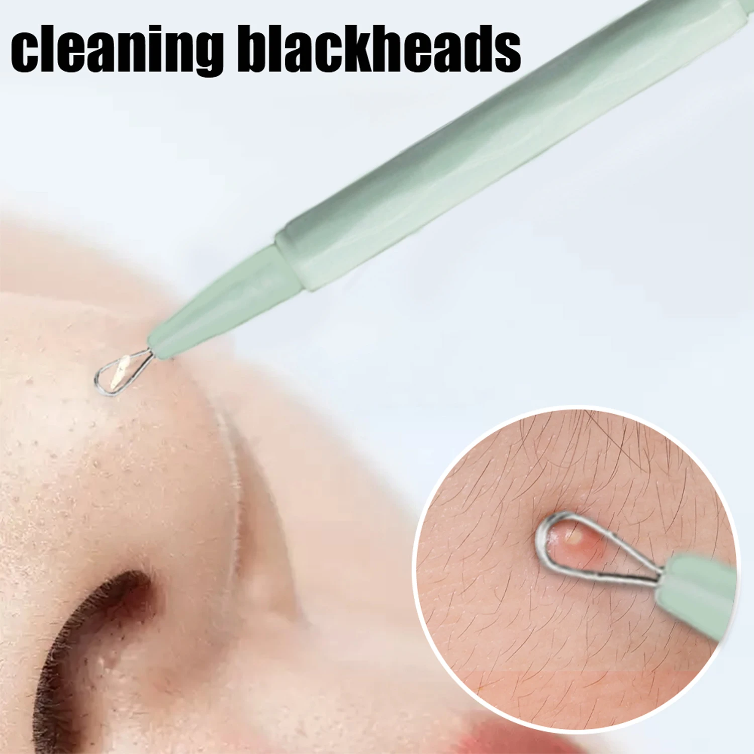 مزدوج الرؤوس السوداء حب الشباب بثرة الإبر العيب Comedone النازع مزيل الفولاذ المقاوم للصدأ التنظيف العميق المسام أدوات العناية بالبشرة
