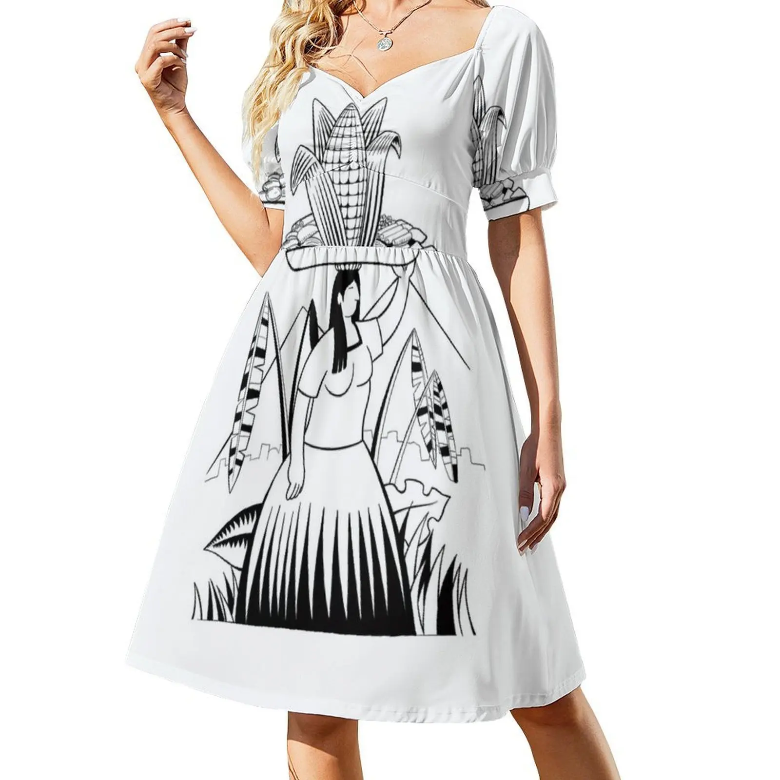 오믈렛의 역사 프레피 스타일 미니 드레스 여성용 A라인 루즈핏 캐주얼 데이 드레스 옥수수 파종밭 여성 블랙