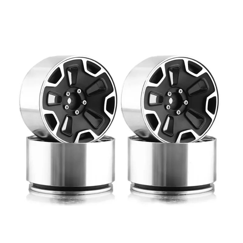 

4PCS CNC Aluminum 1.9" Beadlock Wheel Rim Hub for 1/10 RC Crawler Car Axial SCX10 90046 TRX4 Redcat Gen8