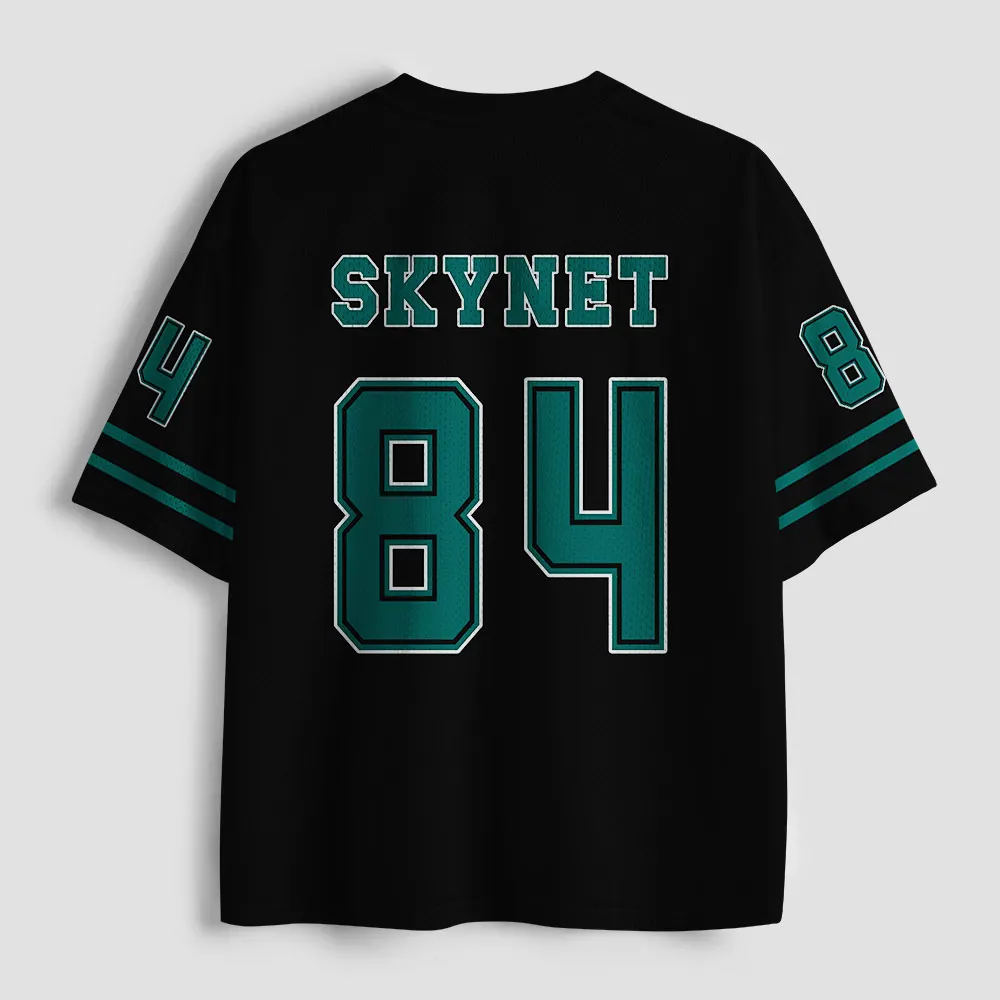 2026 new unisex mesh T-shirt V-neck lightweight breathable polyester mesh retro nostalgic printed casual sportswear