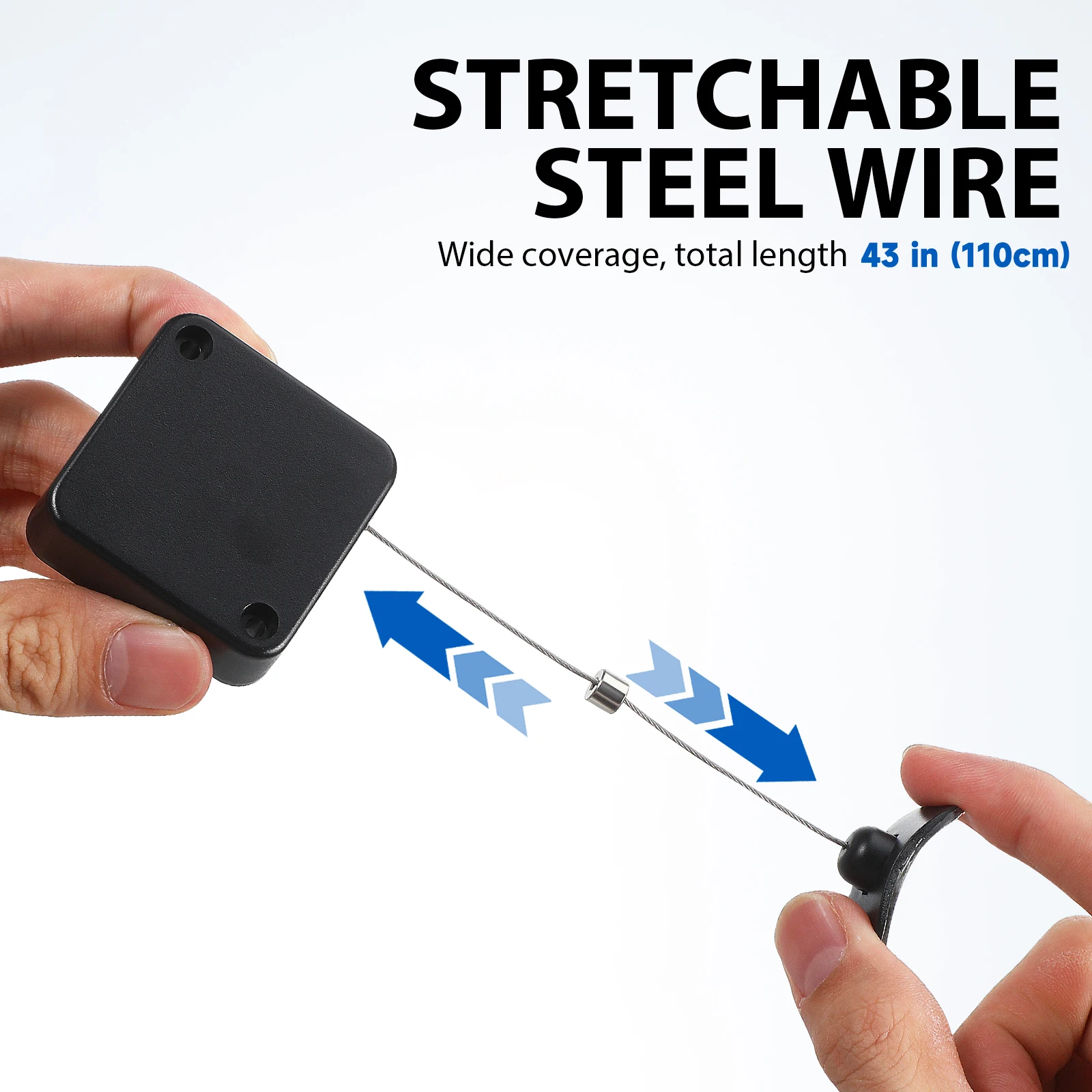 مقود كابل أمان لجهاز التحكم عن بعد، عبوة من حامل حبل قابل للسحب، قفل فولاذي مضاد للخسارة #4