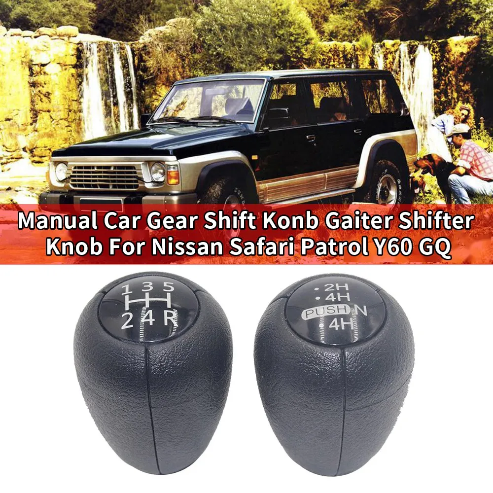 Manual Car Gear Shift Knob Gaiter Shifter Knob for Nissan Safari Patrol Y60 GQ