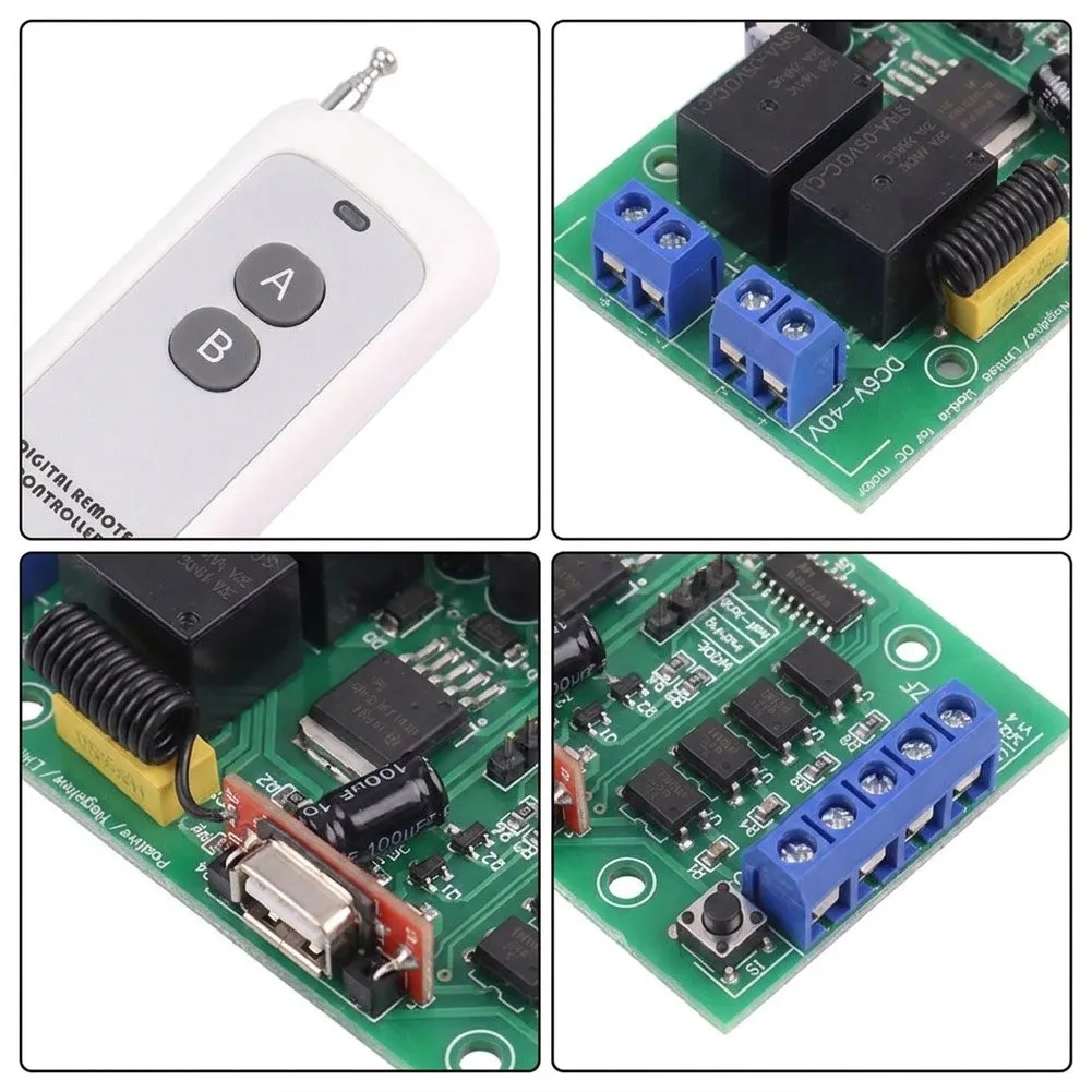 DC Motor Control Board with Remote Support 6V 12V 24V Input 20A Peak Output for Push Rod Actuators and Model Engineering