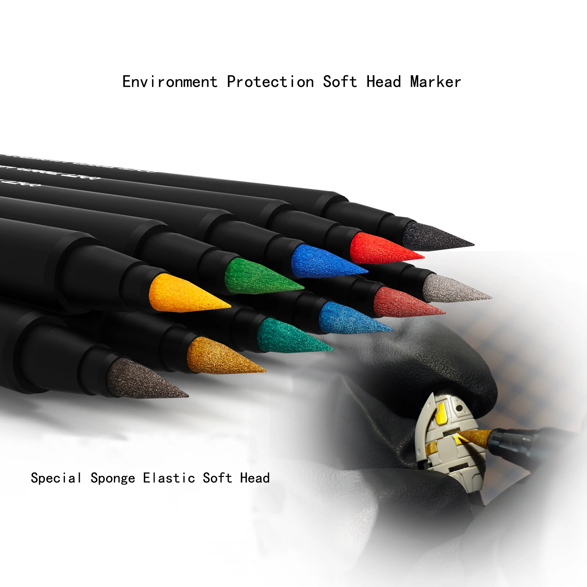 

For Model Painting Coloring Tool Military Model Environment Protection Aqueous Soft Head Marker