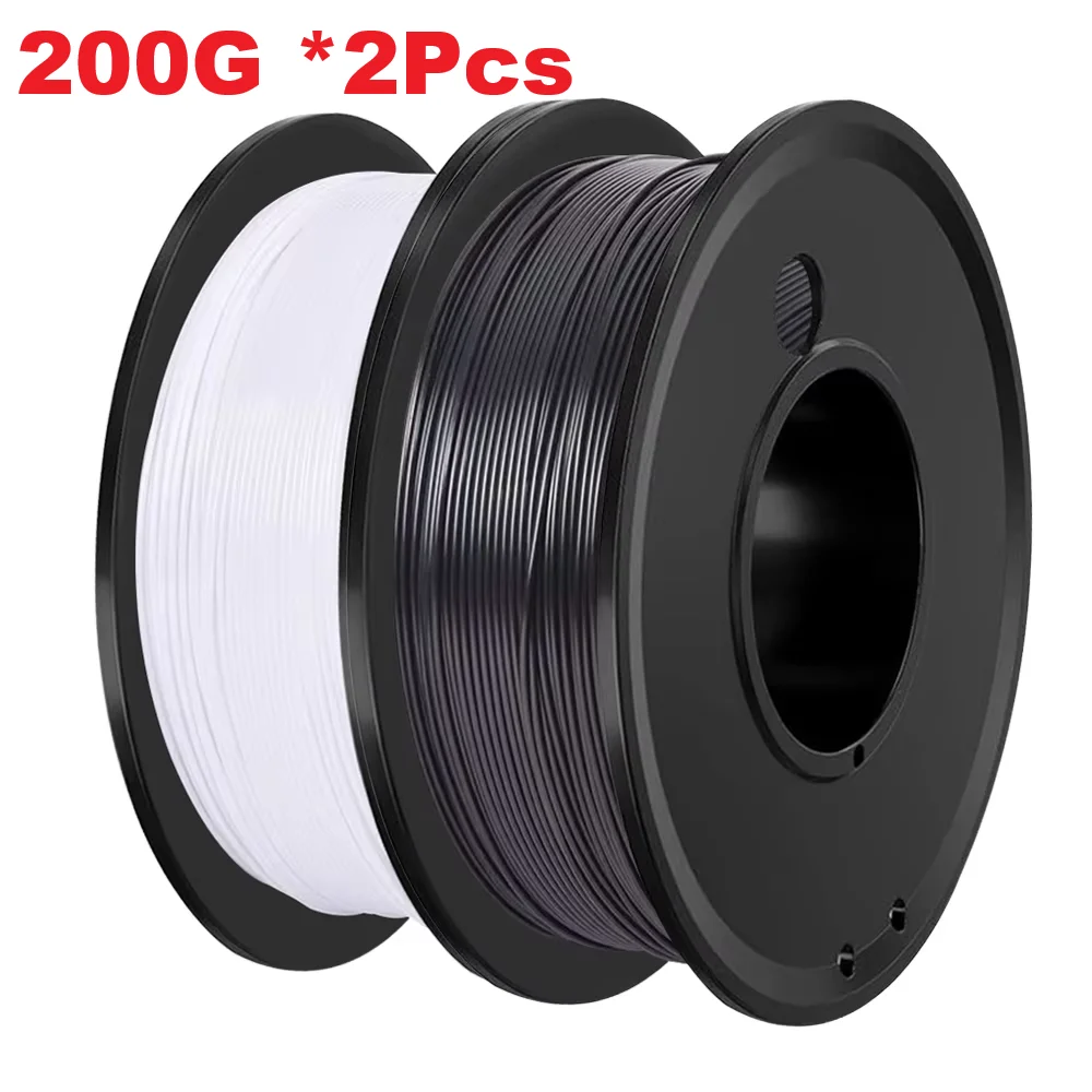 PETG 200G 3D Printer Filament Black and White 1.75mm High Quality FDM Printing Material Solid Color for 3D Printing