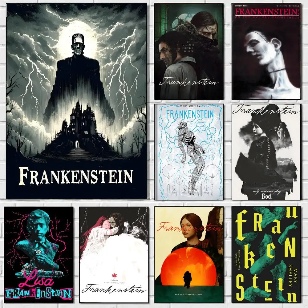 F-frankenstein Poster HD Wall Art Decal Self-Adhesive Aesthetic Decor For Home Living Bedroom Bar Aesthetic