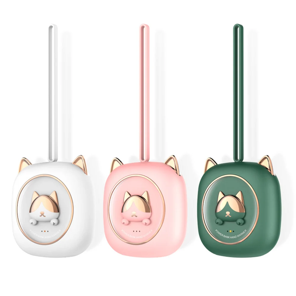 Mini Hand Warmer Heater Rechargeable Portable Cat Hand Heater 2 Gear Temperature with Hanging Rope Cool Winter Gift for Friends