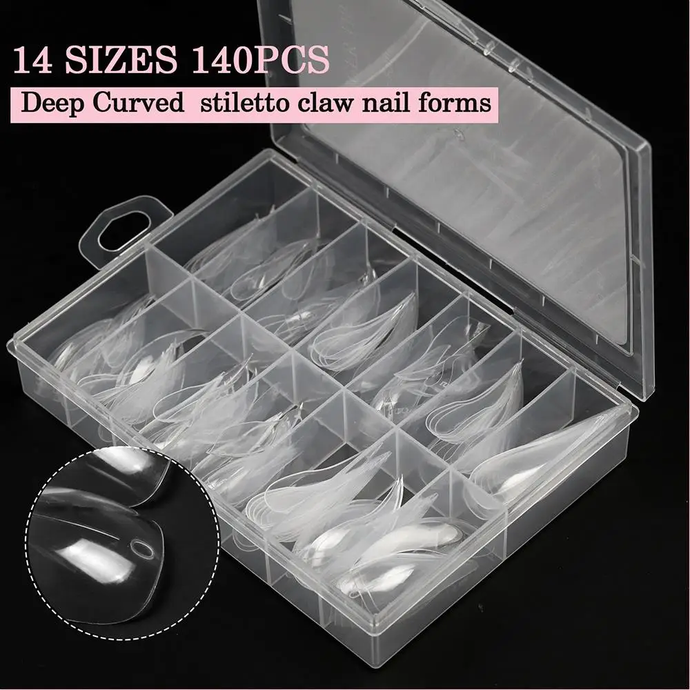 

3D Dragon Claw Nail Molds Curved Stiletto False Nails Natural Nail Extension Fake Nail Manicure Tool Acrylic Full Cover Mold