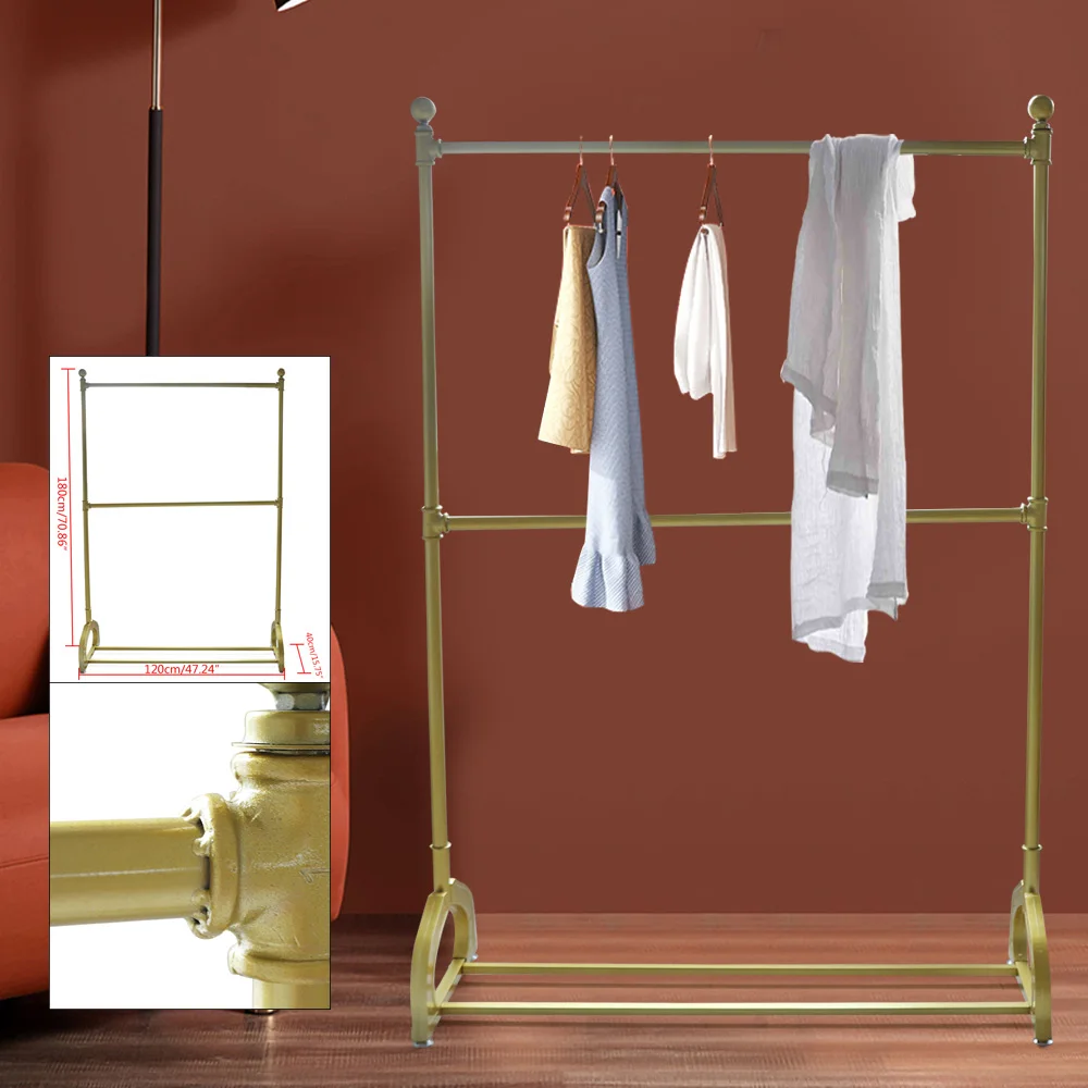 180cm Heavy Duty Bedroom Retail Display Clothes Rack Hanging Rack Closet Organizer