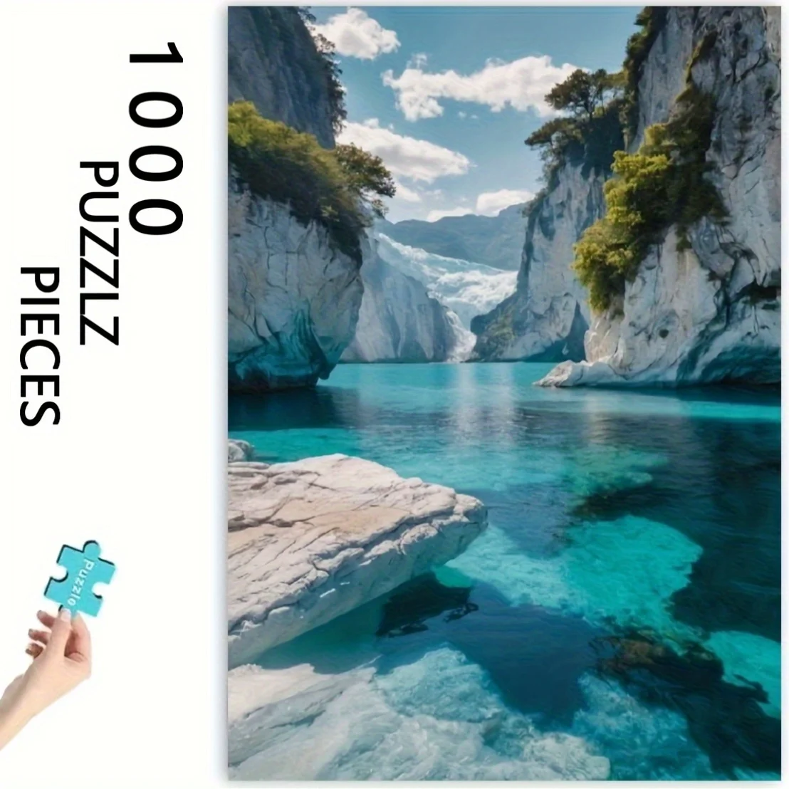 1000ピース ジグソーパズル 壮大な山と水の風景 - /バイリンガルボックス、&に適しています、挑戦的な頭脳を刺激するゲーム、C