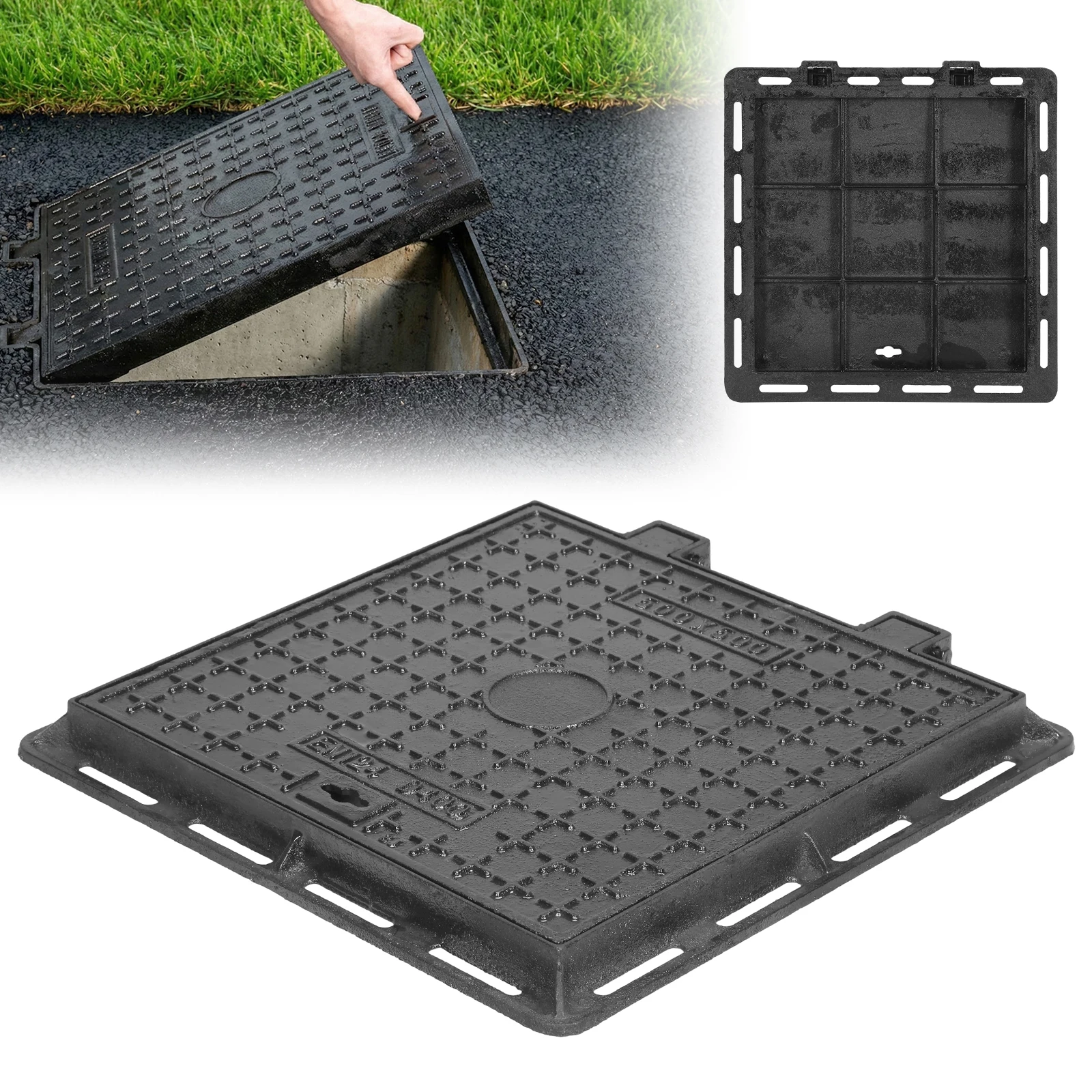 

Усиленная крышка для септиков и канализационных колодцев с основанием, противоскользящая, для подъездных путей, дворов, бетонных подвалов