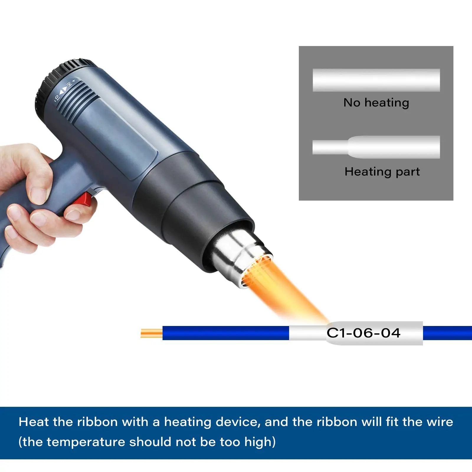 Imagem -03 - Etiqueta de Fita Compatível com Dymo Rhino Rhino 5000 Ind Heat-shrink Tube Preto no Branco A18057 5200 5200