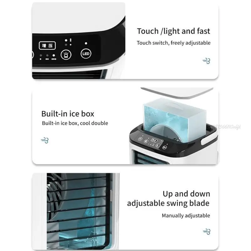 27rb 3 скорости миниатюрный кондиционер USB -питаний для льда охладители с ночным светом