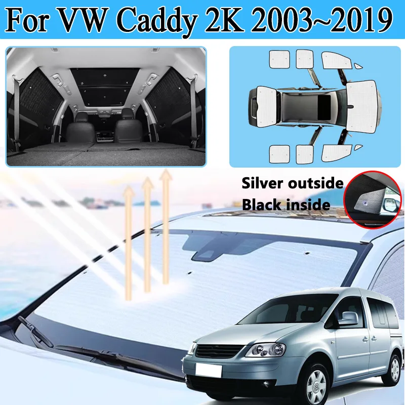 

Для Volkswage Caddy 2K VW Maxi 2003 ~ 2019 2018 2017 2016 автомобильные полные чехлы солнцезащитные козырьки солнцезащитные козырьки защитный коврик для окон аксессуары