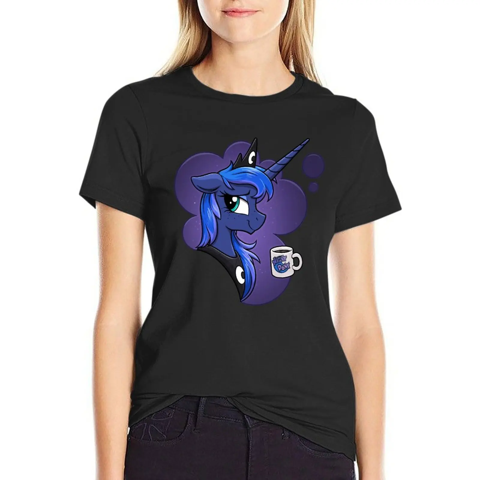 

Night Pony' Luna T-Shirt heavyweights animal print shirt for girls animal prinfor Women clothing
