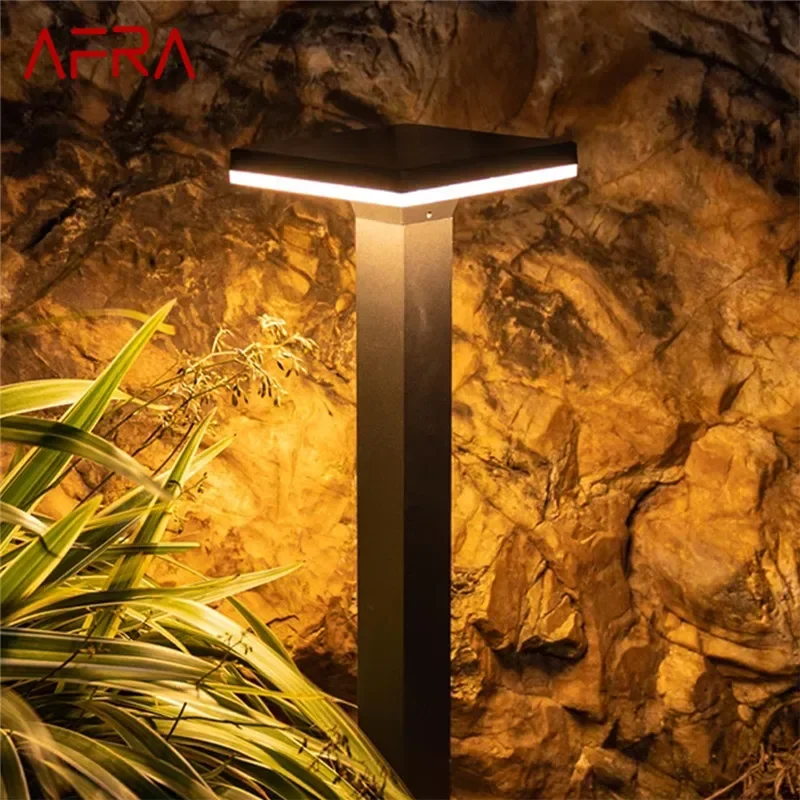 

AFRA Contemporary Outdoor Solar Lawn Lamp LED Waterproof Villa Garden Courtyard District Residential Quarters Lawn Lamp