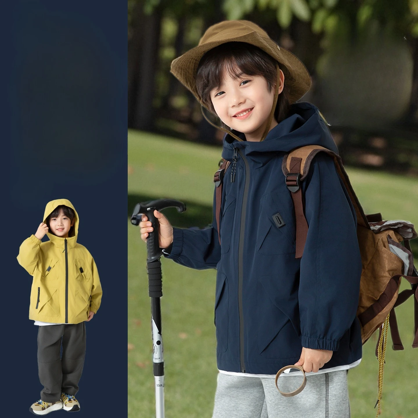 Boys' Stormtrooper Jacket Hooded Windproof Coat for Spring/Autumn Outdoor Work & Outdoor Climbing Kid Windbreaker