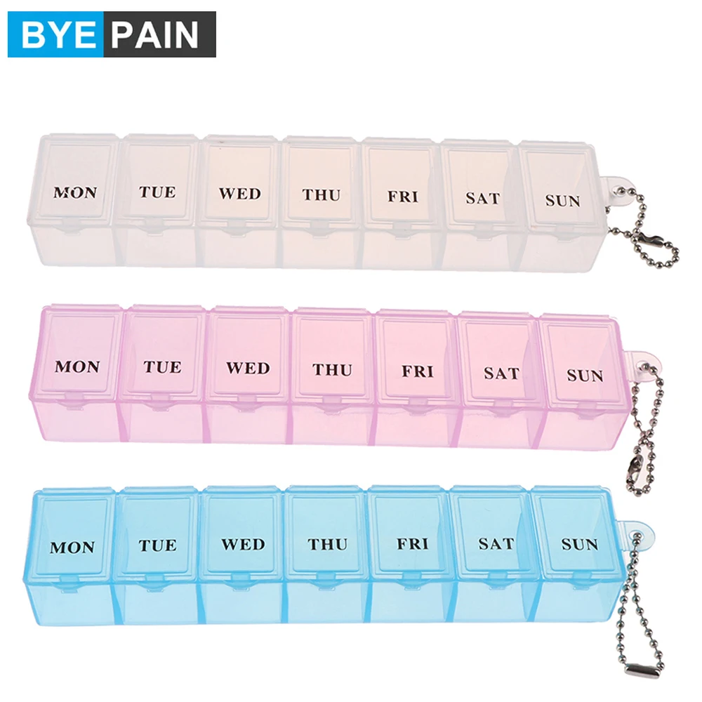 Weekly Pill Organizer Arthritis Friendly, Travel 7 Day Pill Box Case Hold Vitamins, Cod Liver Oil, Supplements and Medication