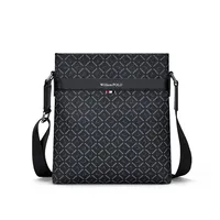 Men's shoulder bag large capacity vintage print crossbody bag men vertical can be installed ipad business casual small square ba