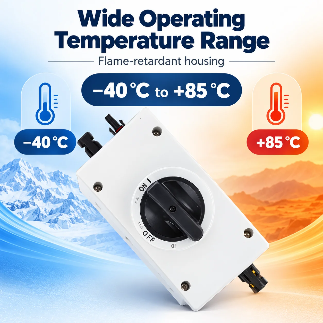 Photovoltaic DC Isolation Switch 1000V Current 20A with Waterproof Box Photovoltaic Isolation Conversion Control Switch