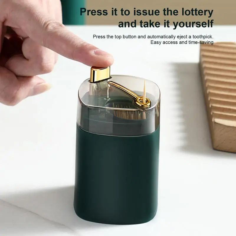 Automatic Toothpick Dispenser Toothpick Storage Container Creative Toothpick Canister Secure Storage Box For Home Kitchen