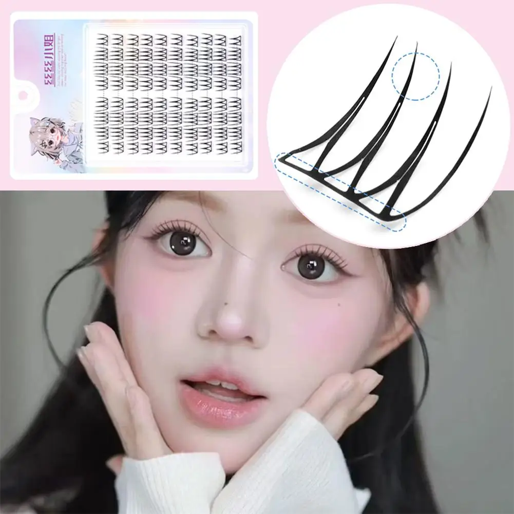 New DIY Cluster Lashes Book Lazy Girl Flower Eyelashes Cluster Natural Manga Fine Eyelash False Eyelashes Stem Single Exten A0H2