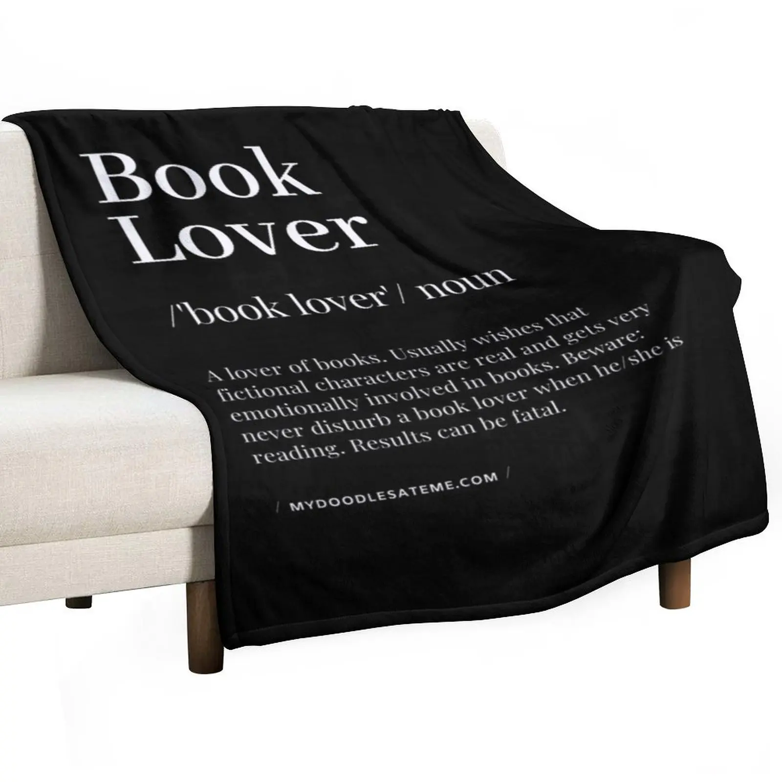 

Book Lover Definition - Noun - Readers Dictionary (Black) Throw Blanket Hairys Beach Summer Beddings Soft Plaid Blankets
