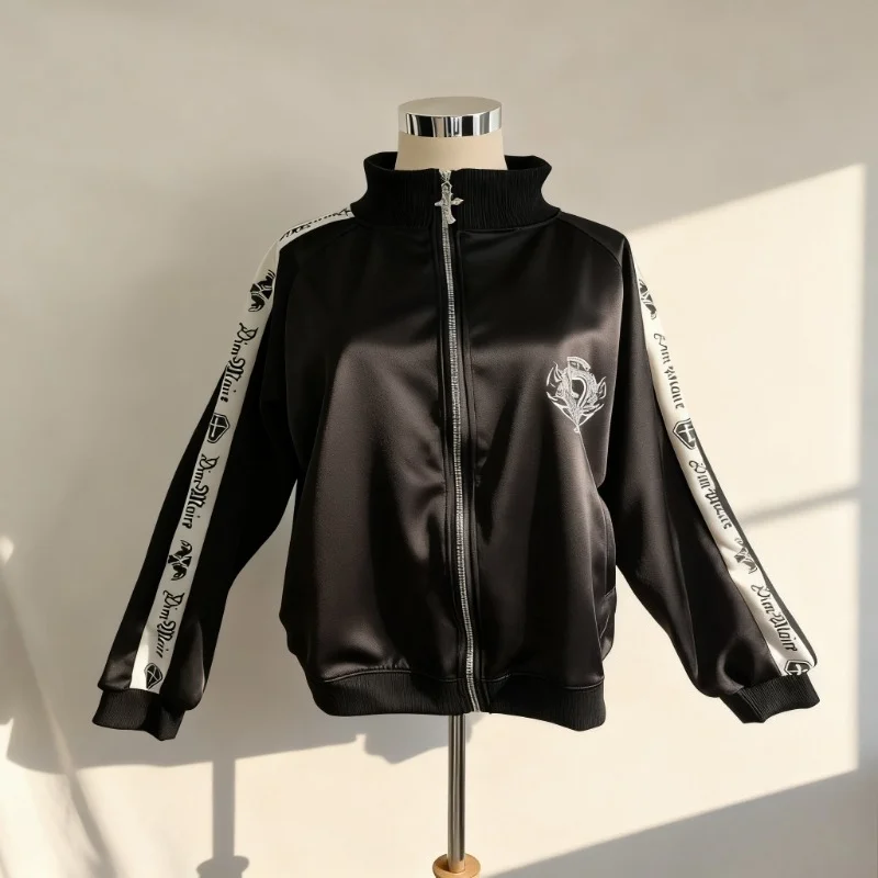 

Y2k субкультура куртка с длинным рукавом винтажная женская повседневная куртка в американском стиле ретро в стиле панк с принтом уличная одежда на молнии 2023 осень