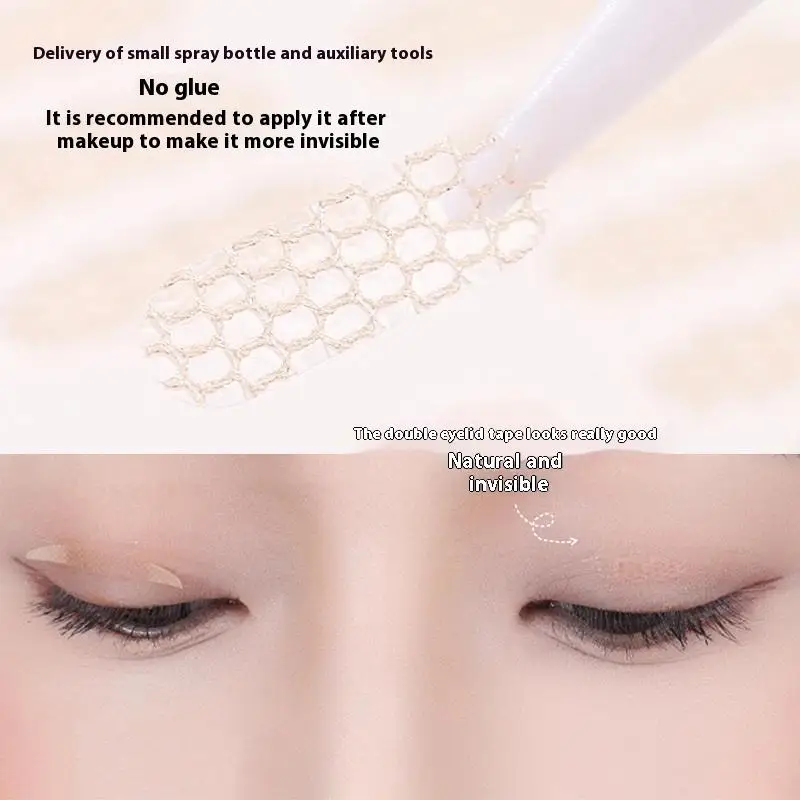 180/300/600 pces invisível nenhum traço renda ultra fino respirável local fita dupla pálpebra para o olho inchado água ativada aderência